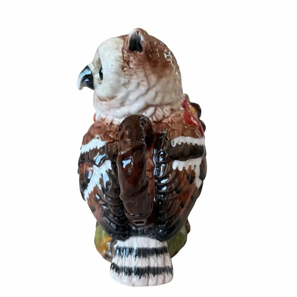 Heritage Harvest Owl Cream & Sugar Set Ceramic Fall Autumn Thanksgiving New